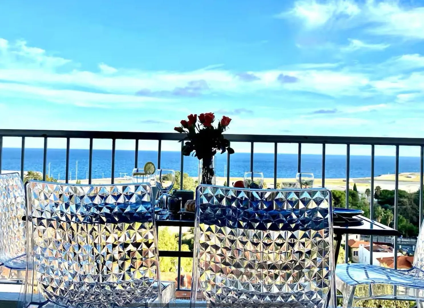 Panoramic Sea View - Air Conditioning - Terrace - 2 Bedrooms - Kitchen - Wifi - Tramway Νίκαια